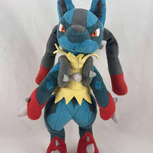 Mega Lucario Pokemon Center 2014 Plush 11" Toy Doll Authentic - Picture 1 of 5